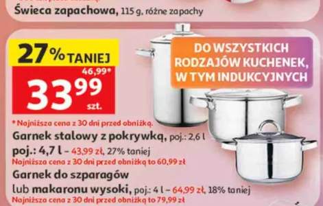 Garnek stalowy z pokrywką 2,6l