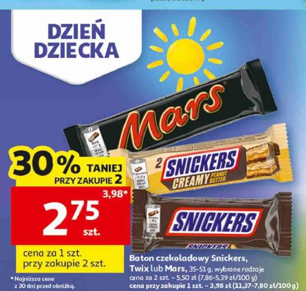 Baton czekoladowy Mars