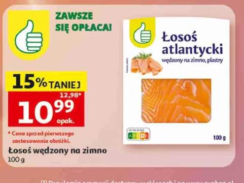 Łosoś atlantycki wędzony na zimno plastry