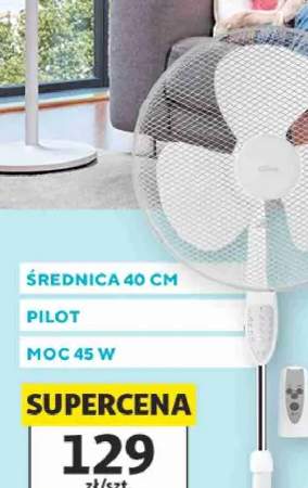 Wentylator podłogowy Qilive Q.6847 średnica 40cm pilot moc 45W wys. 104-123cm nachylana głowica do 15 st. oscylacja do 75 st. 3 ustawienia prędkości