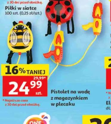 Pistolet na wodę z magazynkiem w plecaku