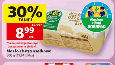 Masło ekstra osełkowe Auchan Pewni Dobrego