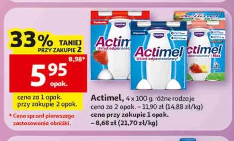 Actimel truskawka 4-pak 100g
