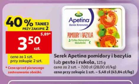 Serek Apetina pomidory i bazylia