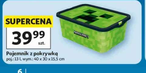 Pojemnik z pokrywką Minecraft 13l 40x30x15,5cm