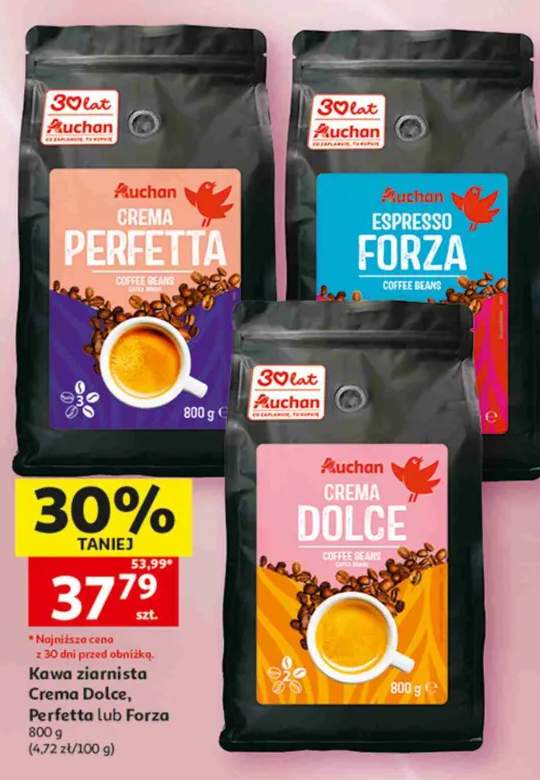 Kawa ziarnista Auchan Forza