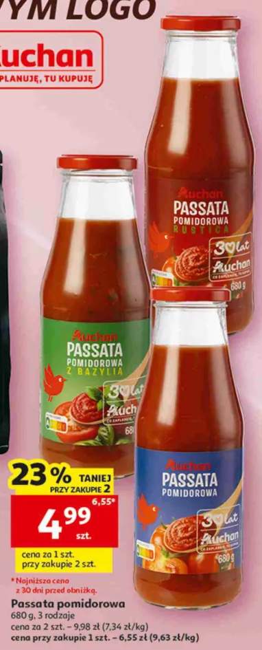 Passata pomidorowa Auchan Rustica