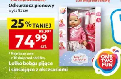 Lalka bobas pijąca i siusiająca z akcesoriami ONE TWO FUN