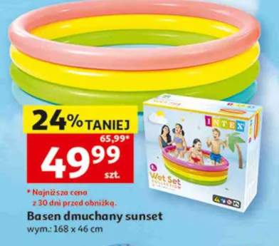 Basen dmuchany sunset Intex wym.: 168x46cm