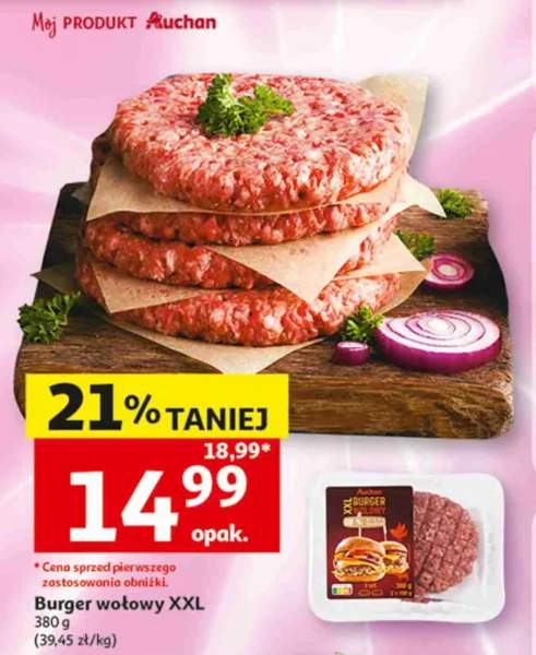 Burger wołowy XXL Auchan