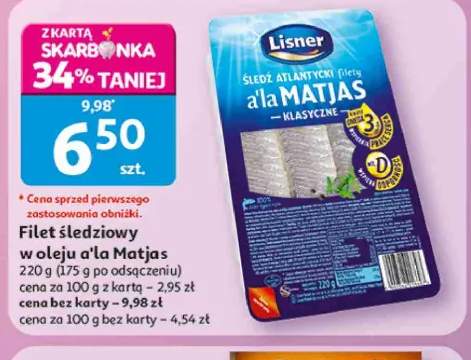 Filet śledziowy w oleju a'la Matjas Lisner