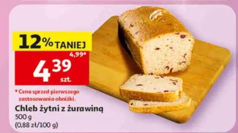 Chleb żytni z żurawiną