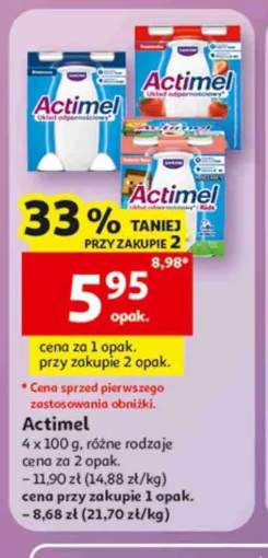 Napój mleczny Actimel 4-pak 100g