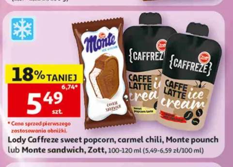 Lody Caffreze sweet popcorn Zott 100-120ml