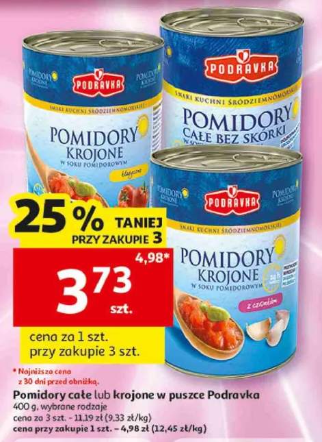 Pomidory całe w puszce Podravka
