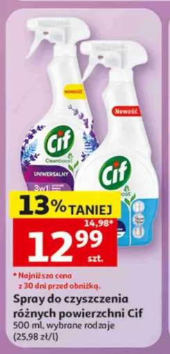 Spray do czyszczenia różnych powierzchni Cif