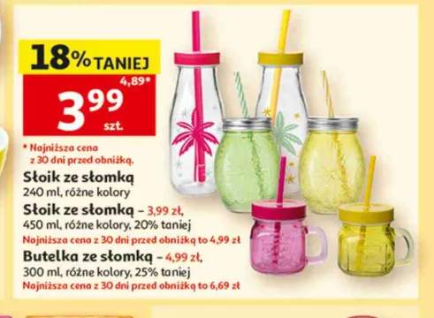Słoik ze słomką 240ml