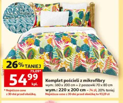 Komplet pościeli z mikrofibry 220x200cm