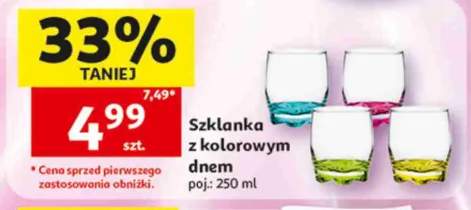Szklanka z kolorowym dnem 250ml