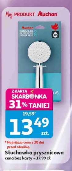 Słuchawka prysznicowa Auchan
