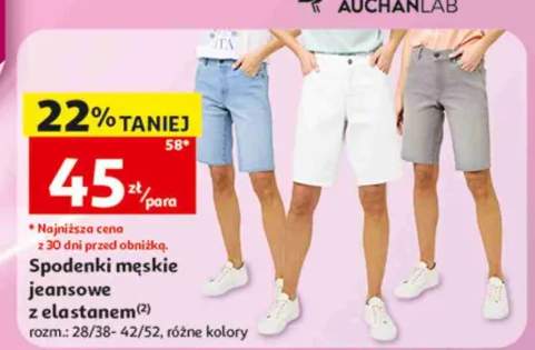 Spodenki męskie jeansowe z elastanem Inextenso