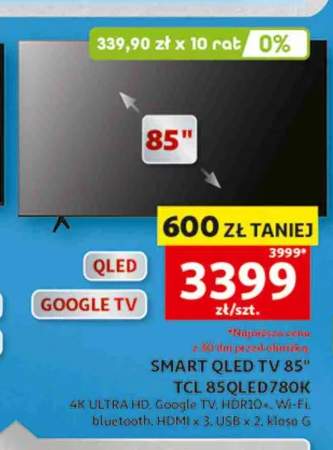 SMART QLED TV 85" TCL 85QLED780K