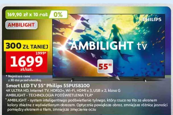 Smart LED TV 55" Philips 55PUS8100