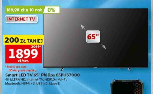 Smart LED TV 65" Philips 65PUS7000
