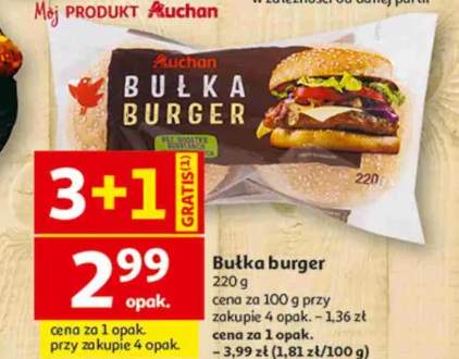 Bułka burger Auchan