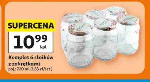 Słoiki z zakrętkami 6-pak 720ml