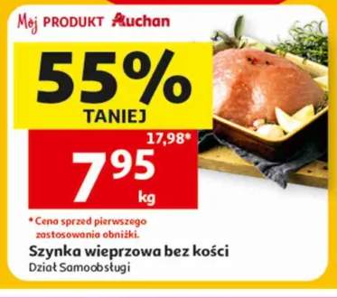 Szynka wieprzowa bez kości Auchan