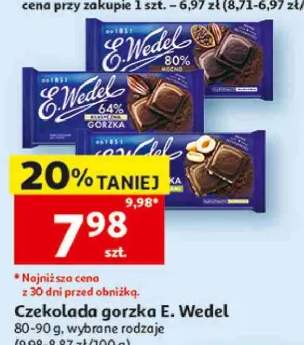Czekolada gorzka z orzechami E. Wedel 80-90g
