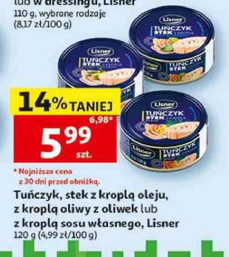 Tuńczyk stek z kroplą oleju Lisner