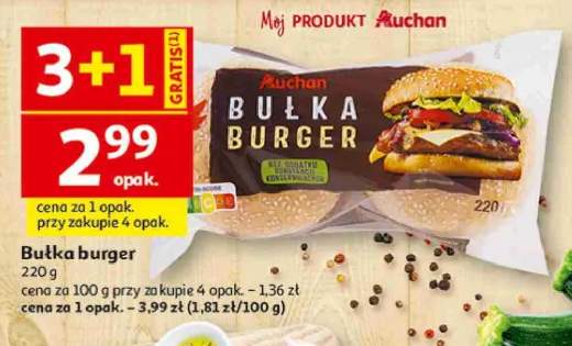Bułka burger Auchan