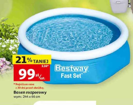 Basen rozporowy Bestway Fast Set wym.: 244x66cm