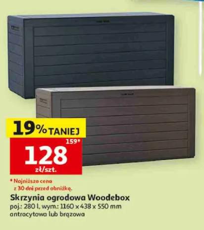 Skrzynia ogrodowa Woodebox 280l 1160x438x550mm