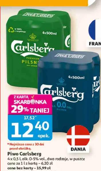 Piwo bezalkoholowe Carlsberg 0.0 Pilsner 4-pak 500ml
