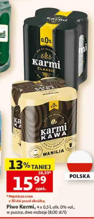 Piwo bezalkoholowe Karmi Kawa Wanilia 4-pak 500ml