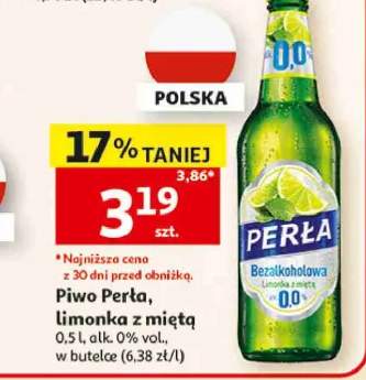 Piwo bezalkoholowe Perła limonka z miętą