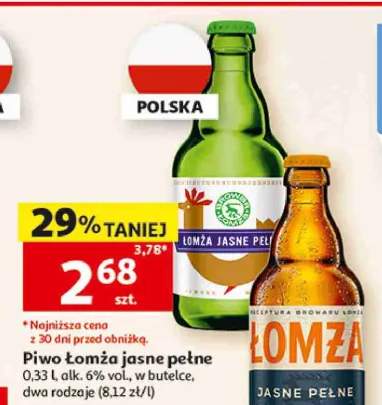 Piwo Łomża jasne pełne