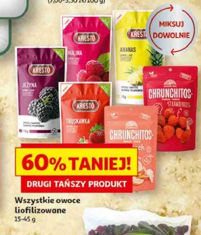 Owoce liofilizowane malina Kresto
