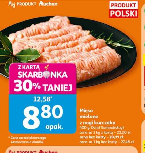Mięso mielone z nogi kurczaka Auchan