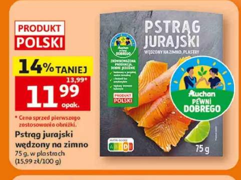 Pstrąg jurajski wędzony na zimno w plastrach Auchan Pewni Dobrego