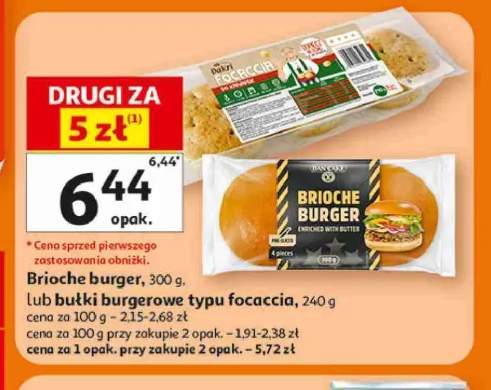 Bułki burgerowe typu focaccia Dakri