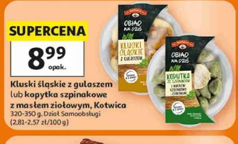 Kopytka szpinakowe z masłem ziołowym Kotwica