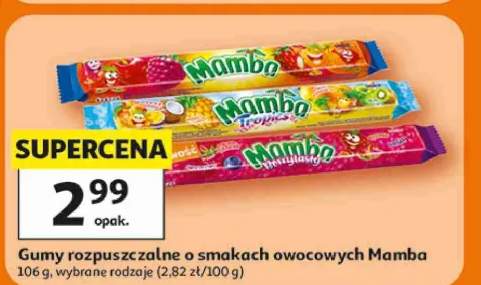 Gumy rozpuszczalne o smakach owocowych Mamba