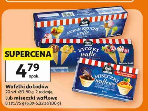 Wafelki do lodów lub miseczki waflowe