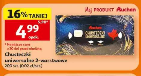 Chusteczki uniwersalne 2-warstwowe Auchan