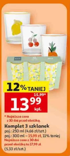 Komplet 3 szklanek poj.: 250ml