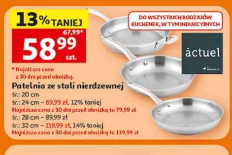 Patelnia ze stali nierdzewnej śr.: 20cm
